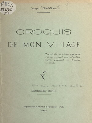 cover image of Croquis de mon village